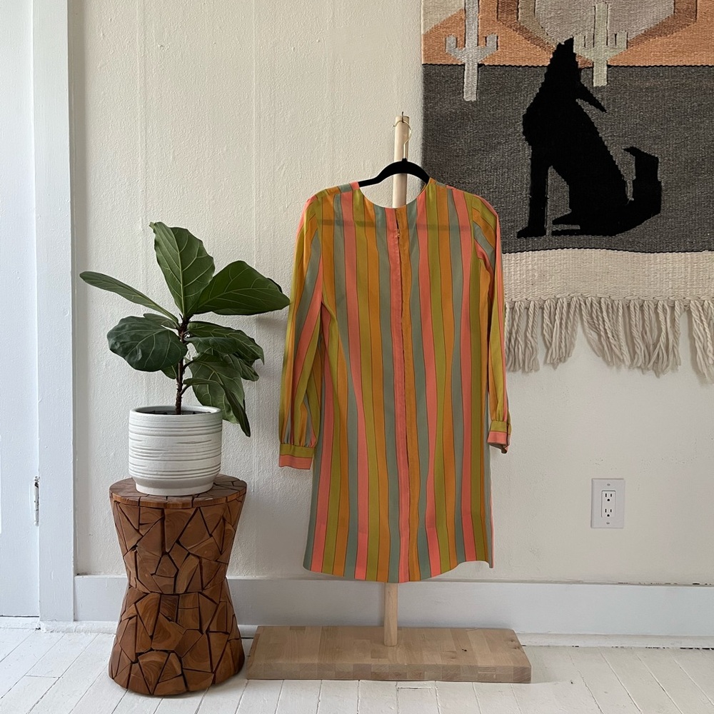 Vintage Multicolor Striped Dress